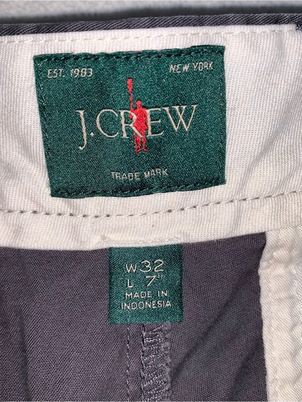 J. Crew Portsider Shorts Mens 32 , 7 Inseam Stretch Cotton Gray CH148 Oarsman